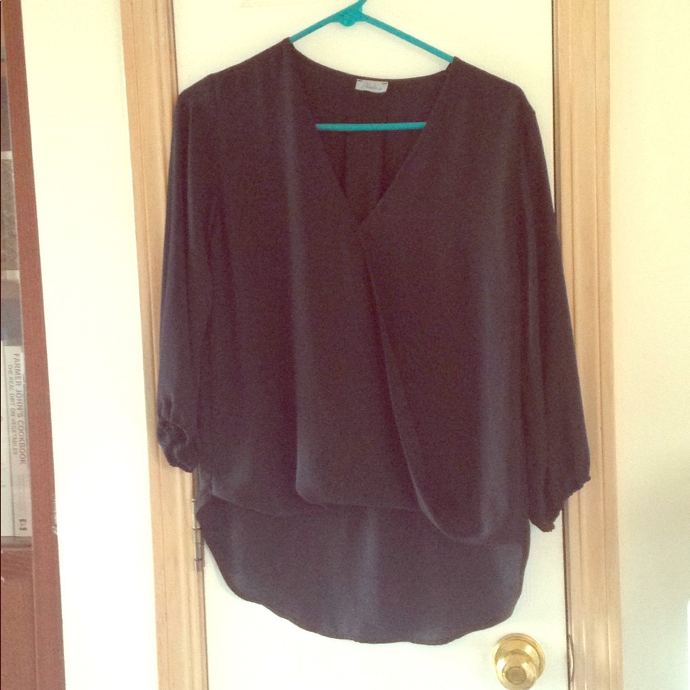 Lush Black Dress Shirt